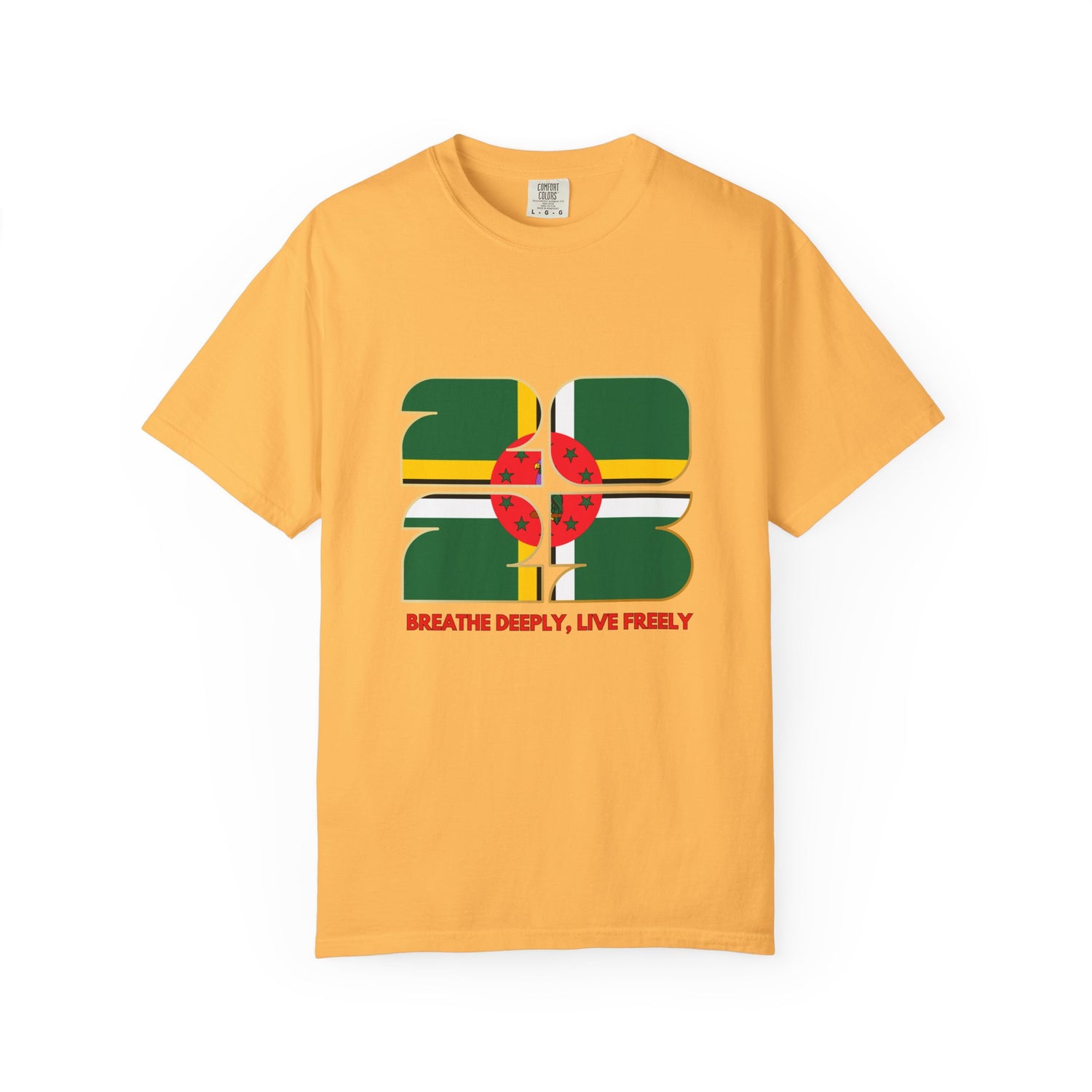 Dominica Breathe Deeply Unisex Garment-Dyed T-Shirt